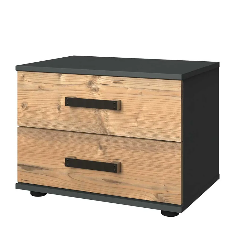 Wohnen Nachttische*Nachtkommode mit zwei Schubladen in Tanne NB - Ardila I
