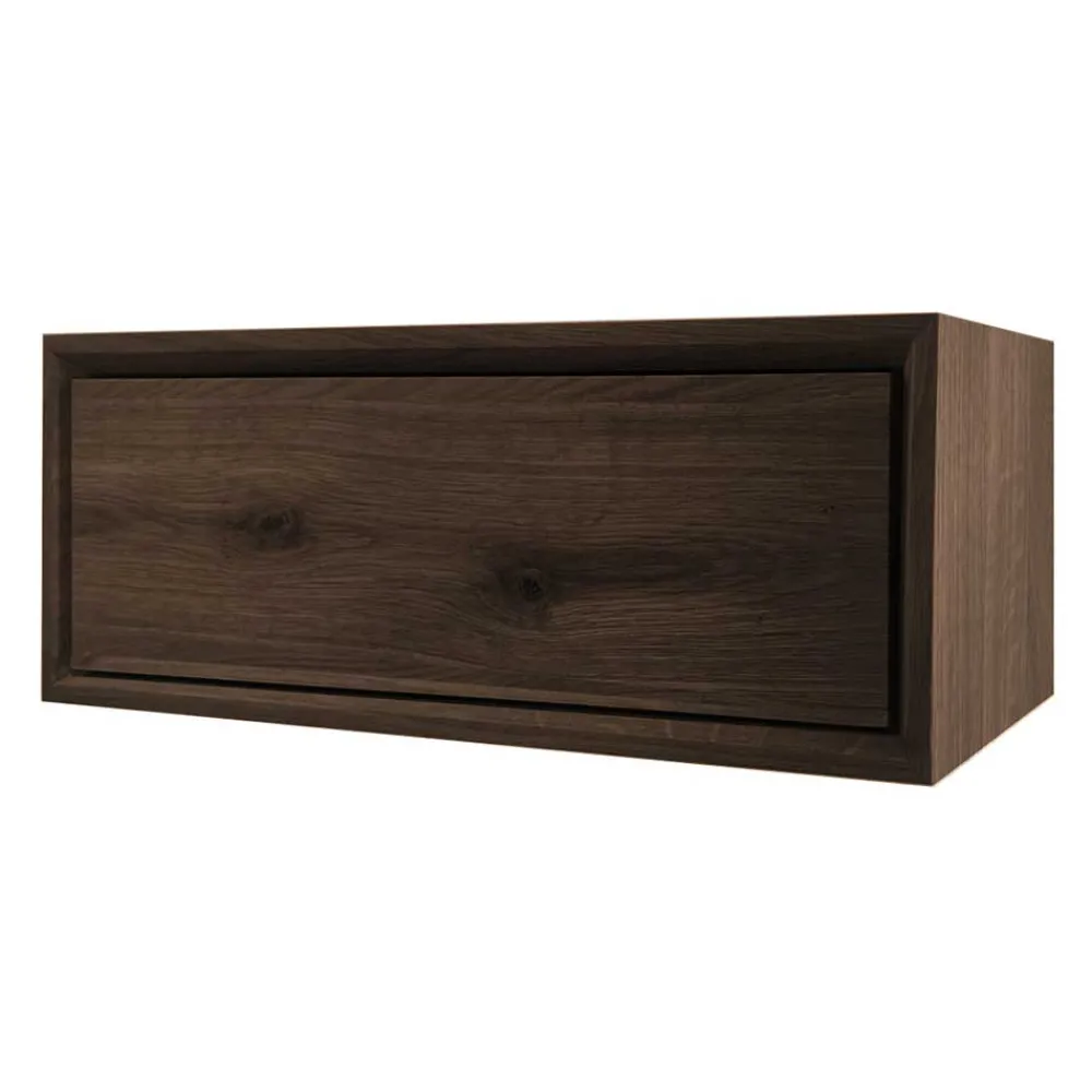 Wohnen Nachtkonsole aus Eiche Rauchfarben Dunkel - Basin