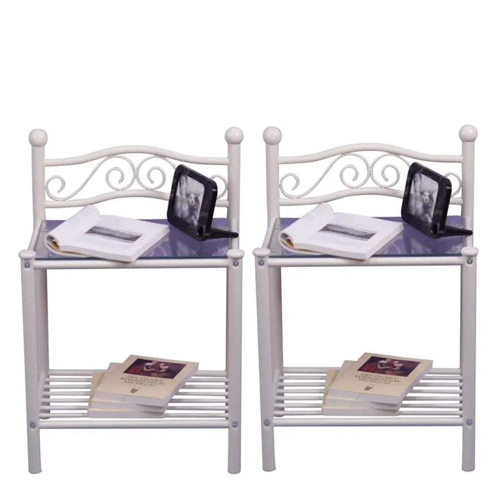 Wohnen Italienische Möbel|Kommoden*Nachtkonsole Barret in Weiß