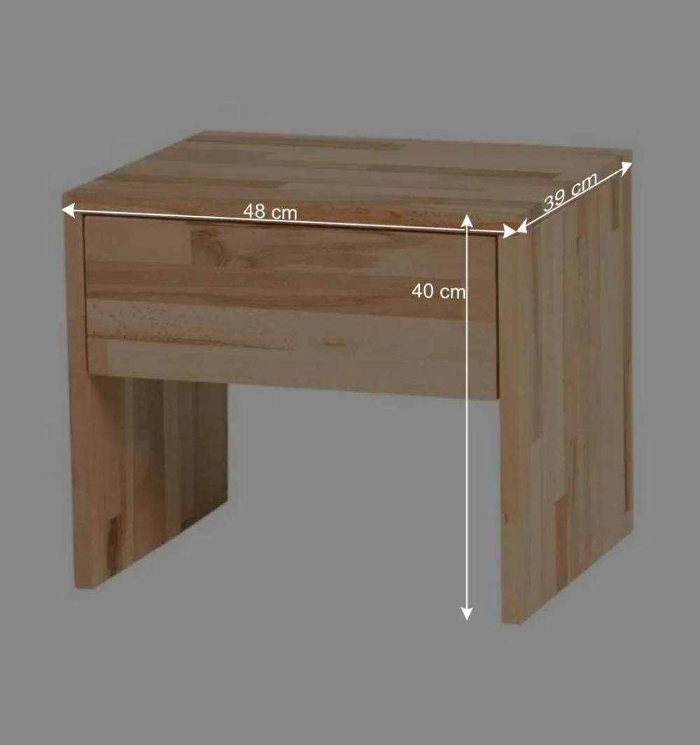 Wohnen Nachttische*Nachtkonsole Brains aus Kernbuche Massivholz