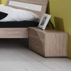 Wohnen Nachttische|Sideboards & Kommoden*Nachtkonsole Entuisan in Eiche Holzoptik Sägerau