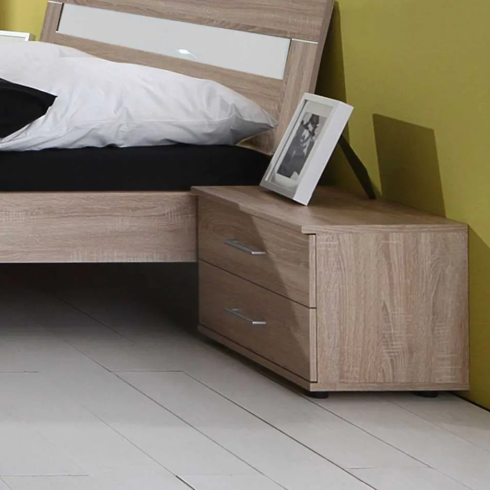 Wohnen Nachttische|Sideboards & Kommoden*Nachtkonsole Entuisan in Eiche Holzoptik Sägerau