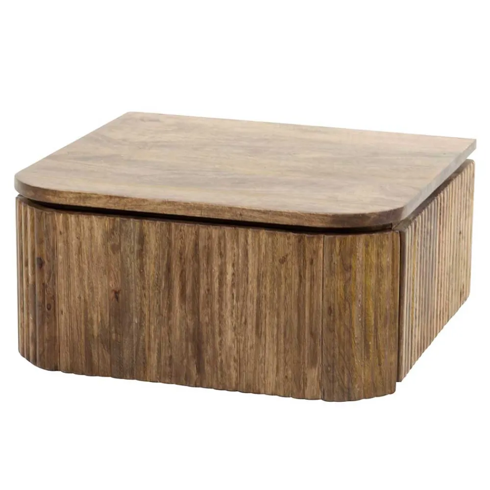 Wohnen Nachtkonsole für die Wandmontage aus Massivholz - Izunamy