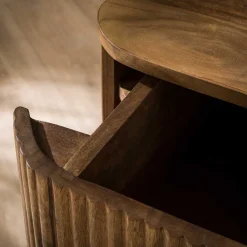 Wohnen Nachtkonsole für die Wandmontage aus Massivholz - Izunamy