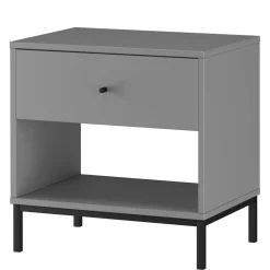 Wohnen Nachttische*Nachtkonsole in Grau mit Schwarz - Lagista