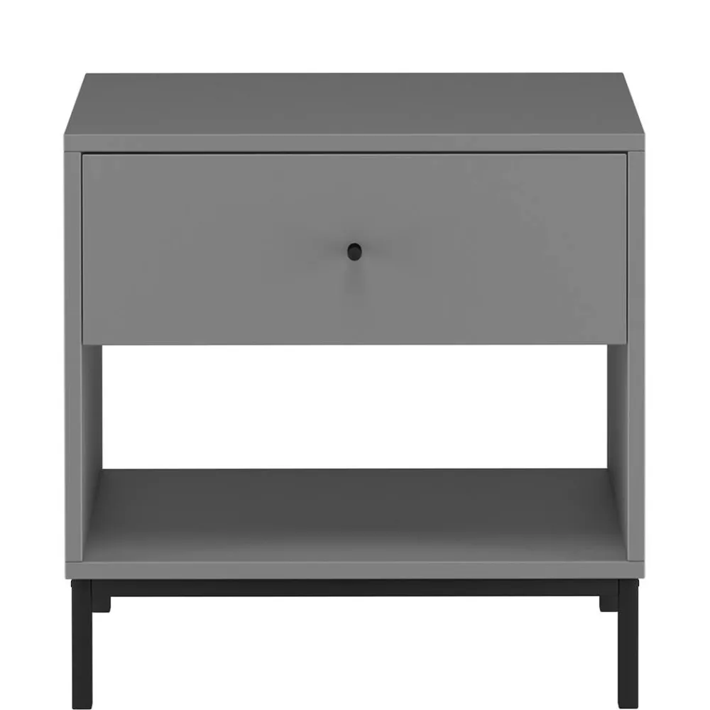 Wohnen Nachttische*Nachtkonsole in Grau mit Schwarz - Lagista