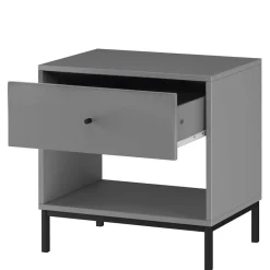 Wohnen Nachttische*Nachtkonsole in Grau mit Schwarz - Lagista