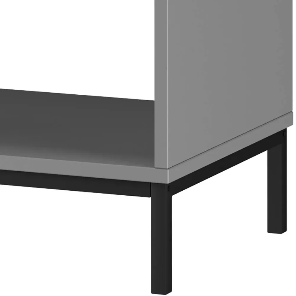 Wohnen Nachttische*Nachtkonsole in Grau mit Schwarz - Lagista