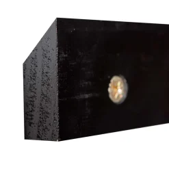 Wohnen Nachtkonsole in Schwarz mit Furnier - Yalin