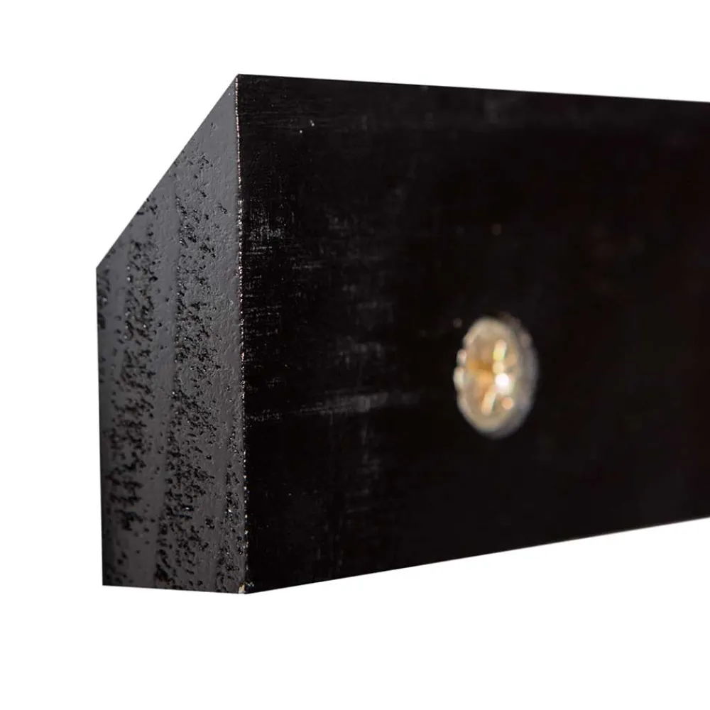 Wohnen Nachtkonsole in Schwarz mit Furnier - Yalin