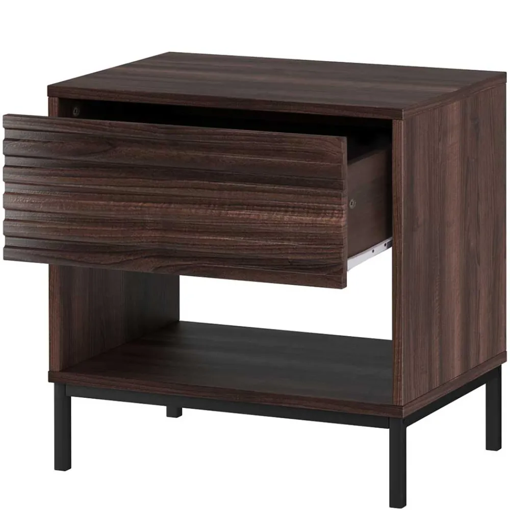 Wohnen Nachtkonsole in Walnuss Holzoptik - Teleska