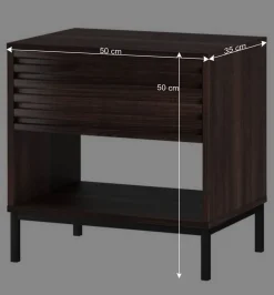 Wohnen Nachtkonsole in Walnuss Holzoptik - Teleska