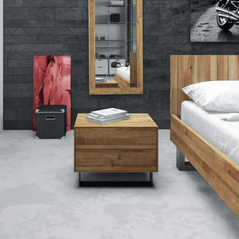 Wohnen Nachtkonsole Manzey aus Wildeiche Massivholz