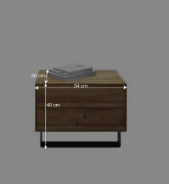 Wohnen Nachtkonsole Manzey aus Wildeiche Massivholz