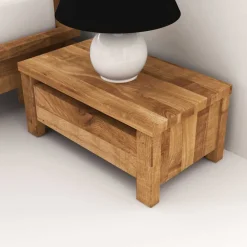 Wohnen Nachtkonsole Nadalia aus Wildeiche Massivholz