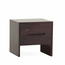 Wohnen Kommoden|Nachttische*Nachtschrank aus Buche Wengefarben Jet mit 2 Schubladen