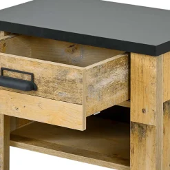 Wohnen Nachttische|Sideboards & Kommoden*Nachttisch in Altholz Optik & Anthrazit - Naiavio