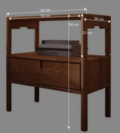 Wohnen Kommoden|Nachttische*Nachttisch mit Fach & Schublade - Indrya