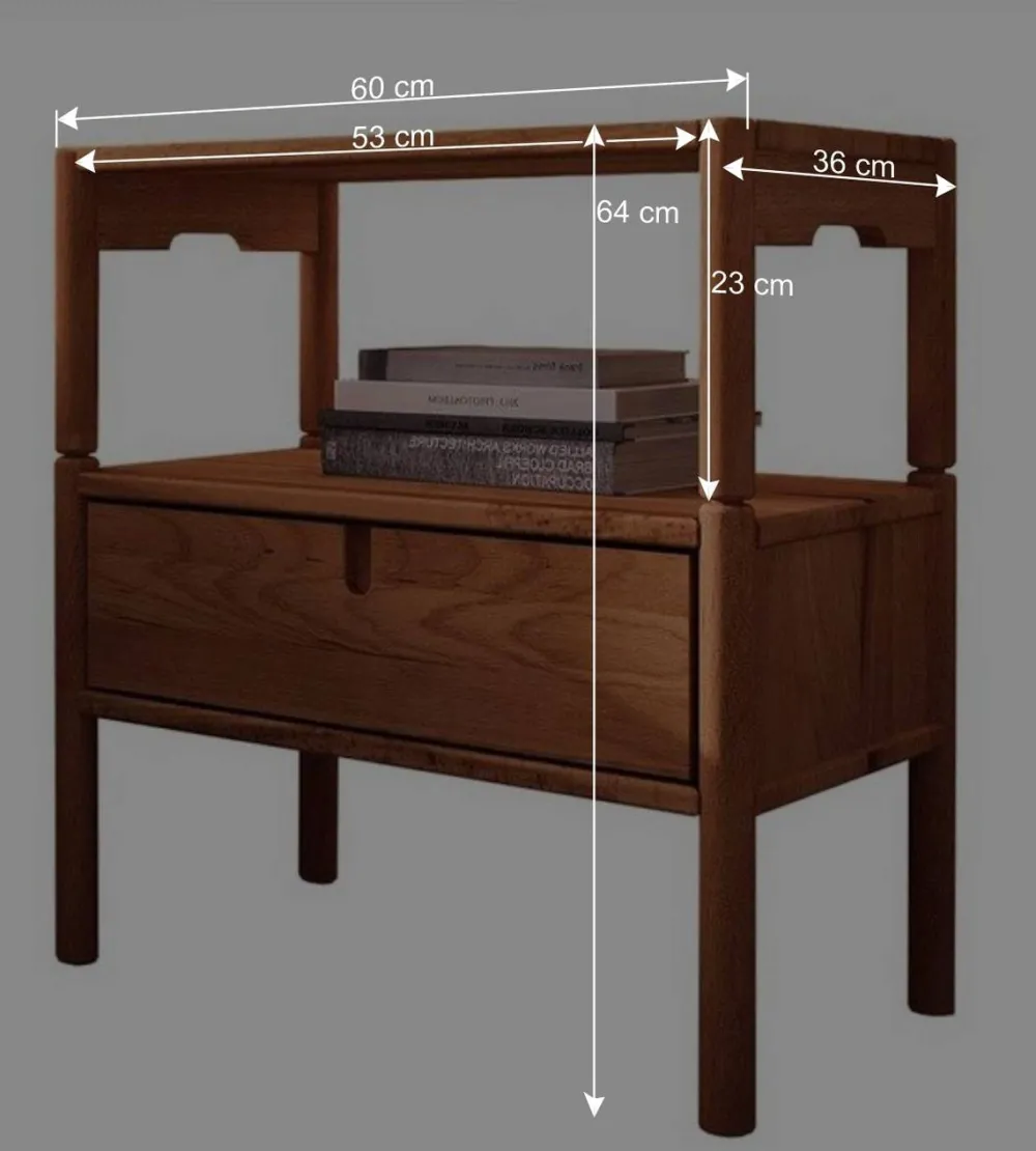 Wohnen Kommoden|Nachttische*Nachttisch mit Fach & Schublade - Indrya