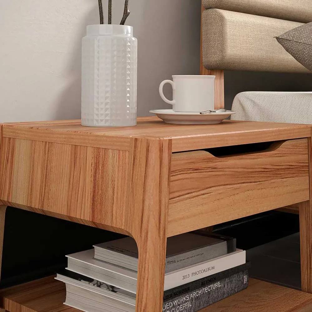 Wohnen Nachttische*Nachttisch mit Schublade und Ablage - Lana