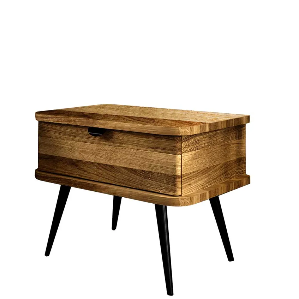 Wohnen Nachttische|Kommoden*Nachttisch mit Schublade aus Wildeiche - Casarius