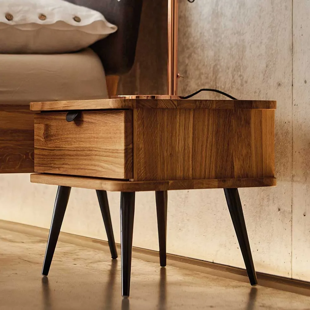 Wohnen Nachttische|Kommoden*Nachttisch mit Schublade aus Wildeiche - Casarius