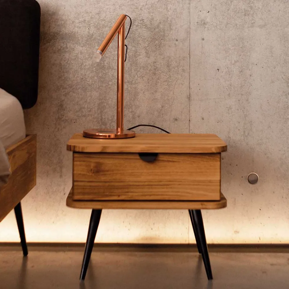 Wohnen Nachttische|Kommoden*Nachttisch mit Schublade aus Wildeiche - Casarius