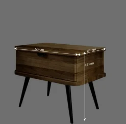 Wohnen Nachttische|Kommoden*Nachttisch mit Schublade aus Wildeiche - Casarius