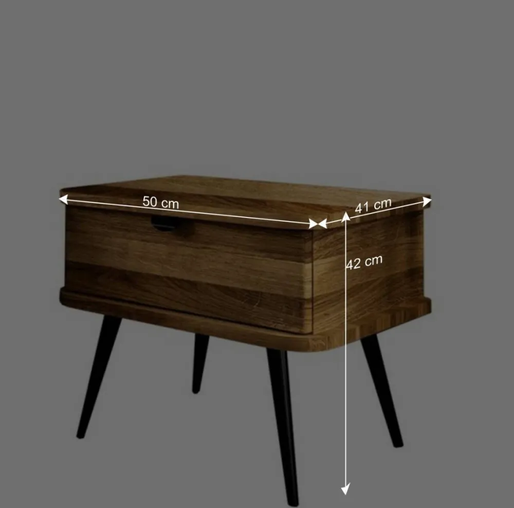 Wohnen Nachttische|Kommoden*Nachttisch mit Schublade aus Wildeiche - Casarius