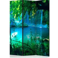 Wohnen Natur Foto Paravent See & Wasserfall - Glacey