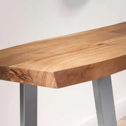 Wohnen Küchenbänke|Esszimmerbänke*Naturkanten Dielenbank aus Akazie massiv - Vibka