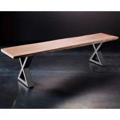 Wohnen Naturkanten Esszimmerbank Akazie Natur - Coriba