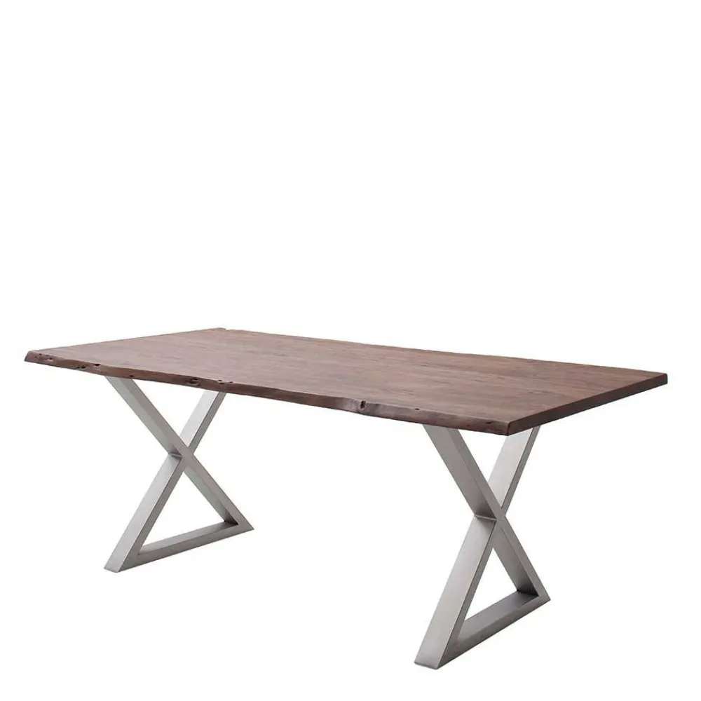 Wohnen Naturkanten Esszimmertisch in Walnuss - Adison