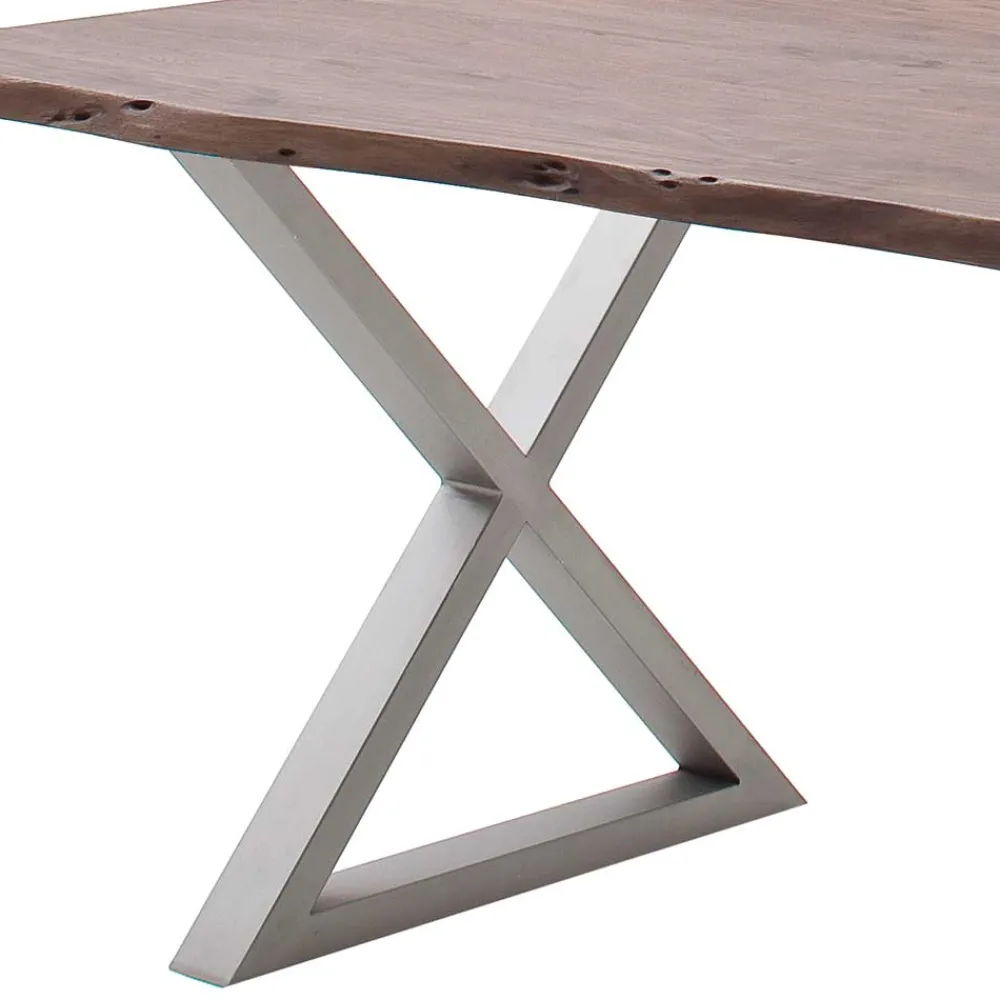 Wohnen Naturkanten Esszimmertisch in Walnuss - Adison