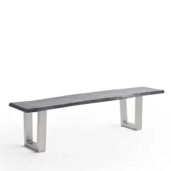 Wohnen Naturkantenbank in Akazie Grau - Cortessa