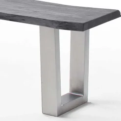 Wohnen Naturkantenbank in Akazie Grau - Cortessa