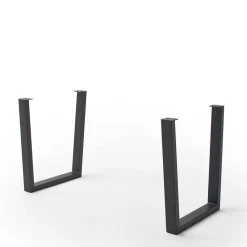 Wohnen Naturkanten-Esstisch mit Trapezgestell - Violettan