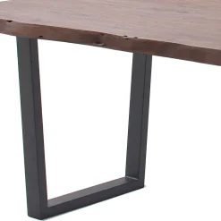 Wohnen Naturkanten-Esstisch mit Trapezgestell - Violettan