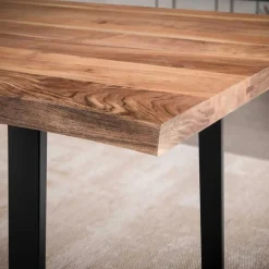 Wohnen Naturkanten-Tisch mit Trapezbeinen - Captain