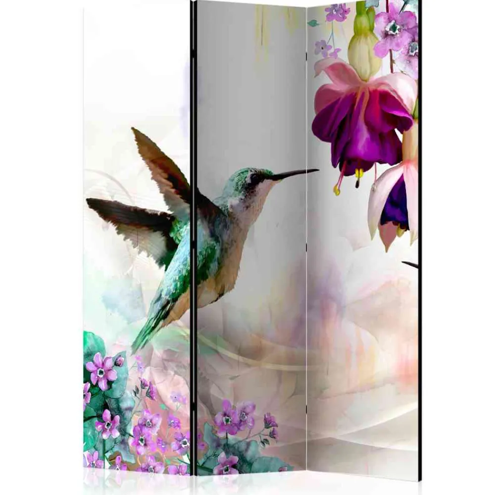 Wohnen Kinder-Paravents*Naturmotiv Paravent Kolibri & Fuchsie - Joosu