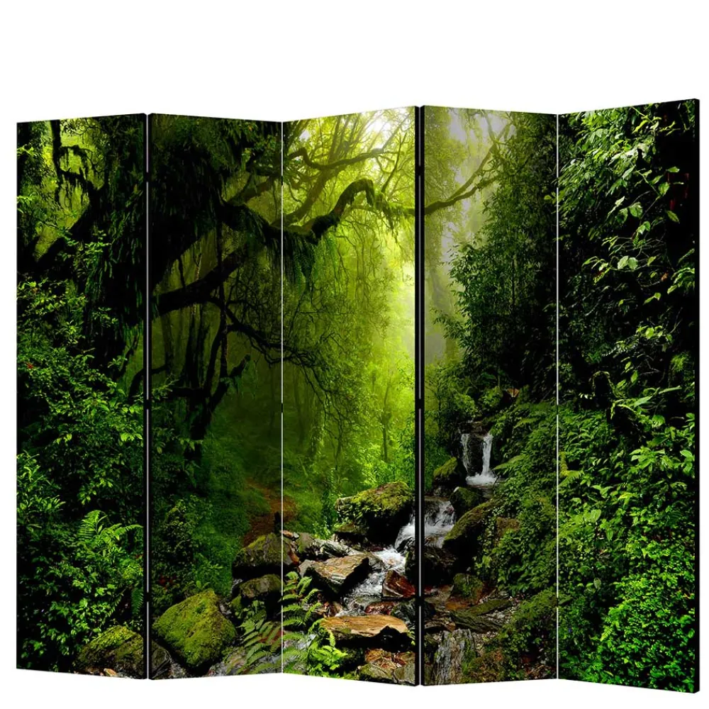 Wohnen Braune Möbel|Paravents*Naturmotiv Paravent Wald & Wasser - Rikuo