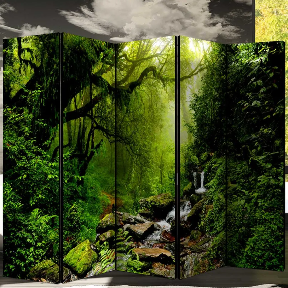 Wohnen Braune Möbel|Paravents*Naturmotiv Paravent Wald & Wasser - Rikuo