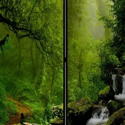 Wohnen Braune Möbel|Paravents*Naturmotiv Paravent Wald & Wasser - Rikuo