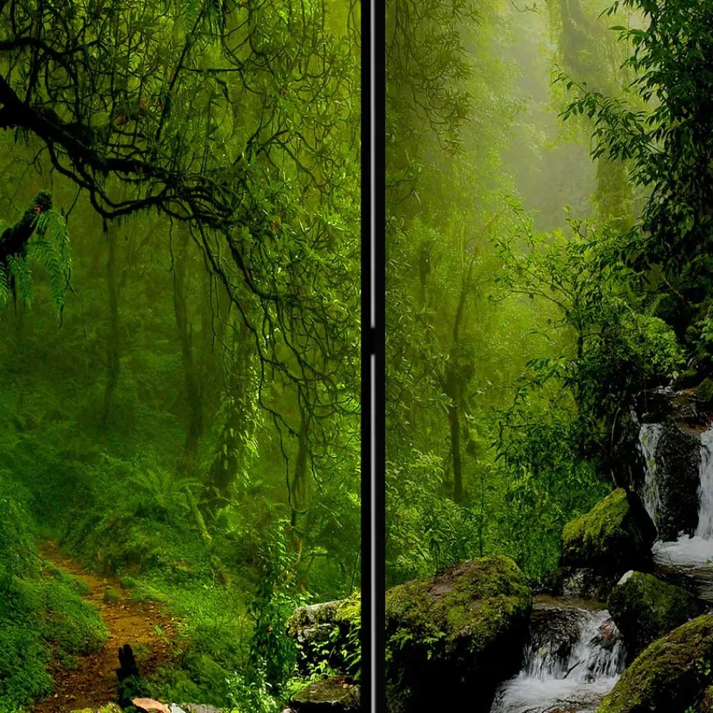 Wohnen Braune Möbel|Paravents*Naturmotiv Paravent Wald & Wasser - Rikuo