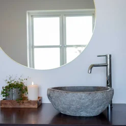 Wohnen Vasen*Naturstein Waschbecken als Aufsatzbecken - Mossora