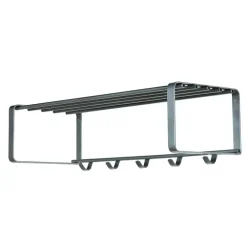 Wohnen Nickelfarbene Hängegarderobe aus Stahl - Mazurra