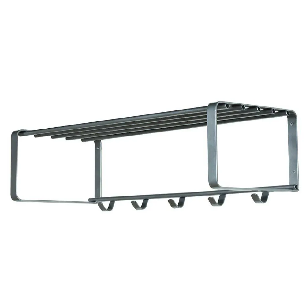 Wohnen Nickelfarbene Hängegarderobe aus Stahl - Mazurra