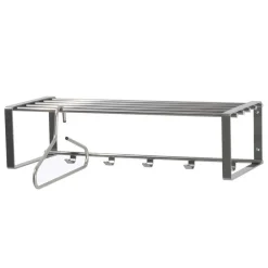 Wohnen Nickelfarbene Hängegarderobe aus Stahl - Mazurra