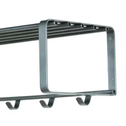 Wohnen Nickelfarbene Hängegarderobe aus Stahl - Mazurra