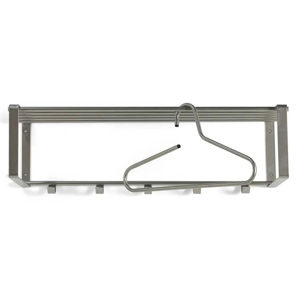 Wohnen Nickelfarbene Hängegarderobe aus Stahl - Mazurra